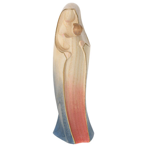 Virgin Mary Alma in watercolor Val Gardena ash wood 1