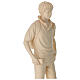 Carlo Acutis statua in legno Valgardena naturale s2