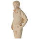 Carlo Acutis statua in legno Valgardena naturale s4