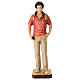 Blessed Carlo Acutis statue in colored Valgardena wood s1