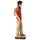 Blessed Carlo Acutis statue in colored Valgardena wood s7