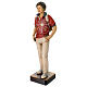 Statue of Blessed Carlo Acutis in colored Valgardena wood s3
