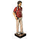 Statue of Blessed Carlo Acutis in colored Valgardena wood s5