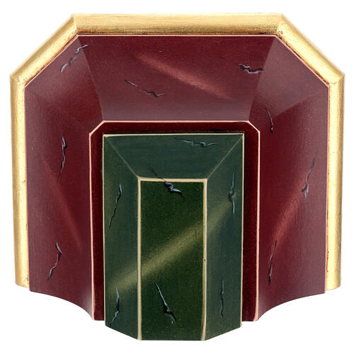 Simple wall shelf in coloured wood, Val Gardena 2