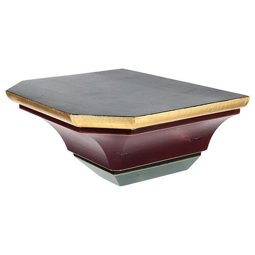 Simple colored wood wall shelf, Val Gardena 3
