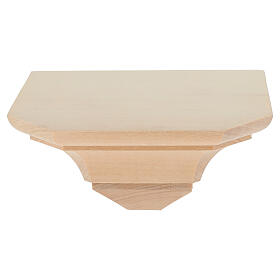 Simple wall shelf in Val Gardena natural wood