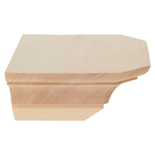 Mensola parete semplice legno Valgardena naturale 4