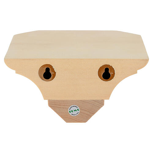 Simple wooden wall shelf Val Gardena natural 6