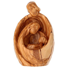 Sacra Famiglia Moderna legno d'ulivo Val Gardena