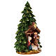 Árbol de Navidad con Sagrada Familia madera colorida Val Gardena s3