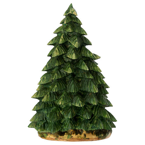 Albero di natale con Sacra famiglia legno colorato Val Gardena 4