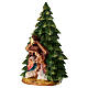 Albero di natale con Sacra famiglia legno colorato Val Gardena s2