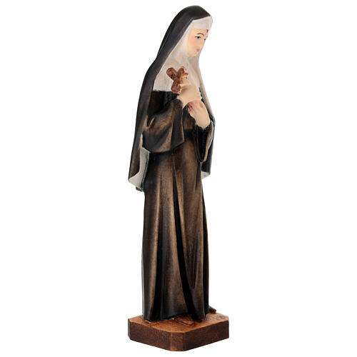 Statua legno dipinto Santa Rita Val Gardena 4