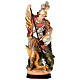 Heiliger Georg und der Drache, Statue aus bemaltem Ahornholz, Grödnertal s1