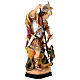Saint George and the dragon, painted wood statue, Val Gardena s3
