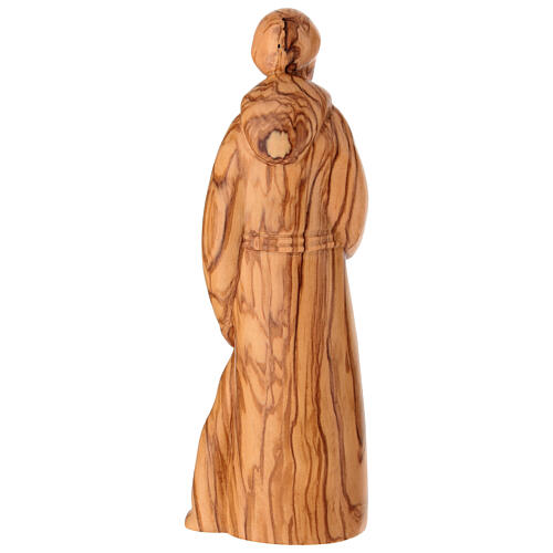 Statua San Francesco in legno d'ulivo Val Gardena 4