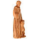 Statua San Francesco in legno d'ulivo Val Gardena s3