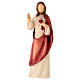 Modern style Sacred Heart of Jesus statue, coloured wood, Val Gardena s1