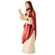 Sacro Cuore Gesù statuina stile moderno legno colorato Val Gardena s4
