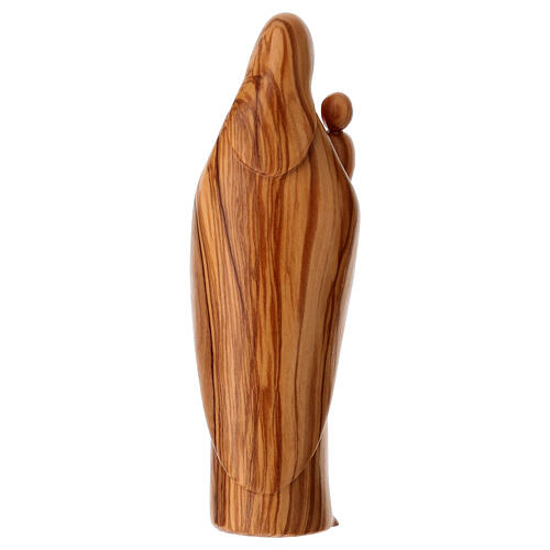 Madonna con Bambino volti stilizzati legno d'ulivo Val Gardena 6