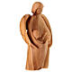 Statua legno ulivo Angelo Custode con Bambino Val Gardena s3