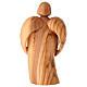 Statua legno ulivo Angelo Custode con Bambino Val Gardena s4