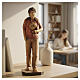 Statue de Saint Carlo Acutis en bois bruni Val Gardena s2