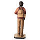 Statue de Saint Carlo Acutis en bois bruni Val Gardena s10