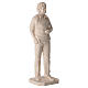 St Carlo Acutis statue in natural Val Gardena wood s5