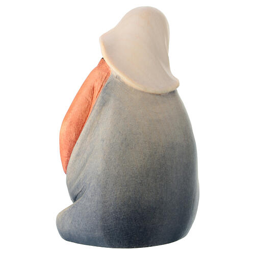 Estátua Maria presépio Leonardo madeira colorida Val Gardena 4