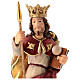 Statue Saint Eric IX of Sweden painted wood Val Gardena s2