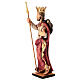 Statue St. Henry IX of Sweden painted wood Val Gardena s4