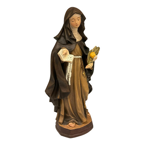 Santa Caterina da Siena statua legno colorato Val Gardena 3