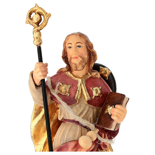 Saint John Climacus, painted wood statue, Val Gardena 2