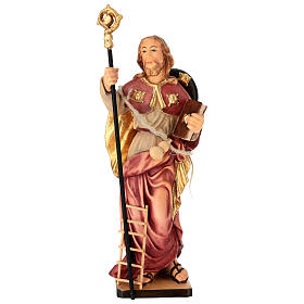 Statua San Giovanni Climaco legno dipinto Val Gardena