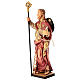 Statua San Giovanni Climaco legno dipinto Val Gardena s3