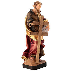 Saint Philip the Apostle, painted wood statue, Val Gardena