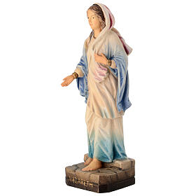 Statua legno dipinta Madonna di Nazareth 20 cm Val Gardena