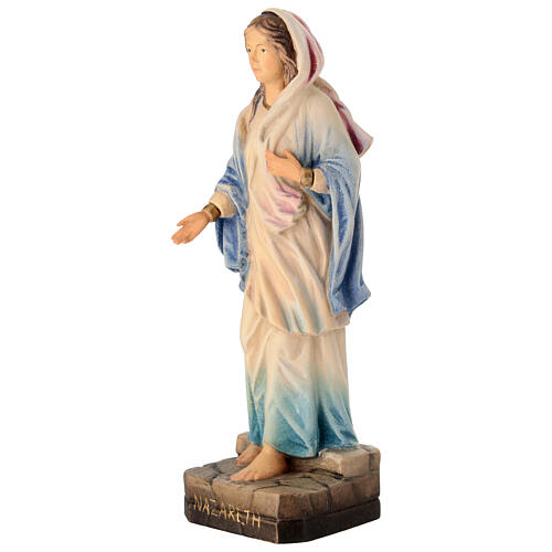 Statua legno dipinta Madonna di Nazareth Val Gardena 2