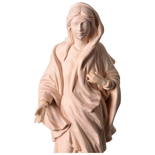 Statua Madonna di Nazareth legno naturale Val Gardena 2