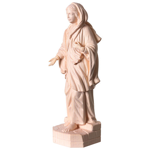 Statua Madonna di Nazareth legno naturale Val Gardena 3