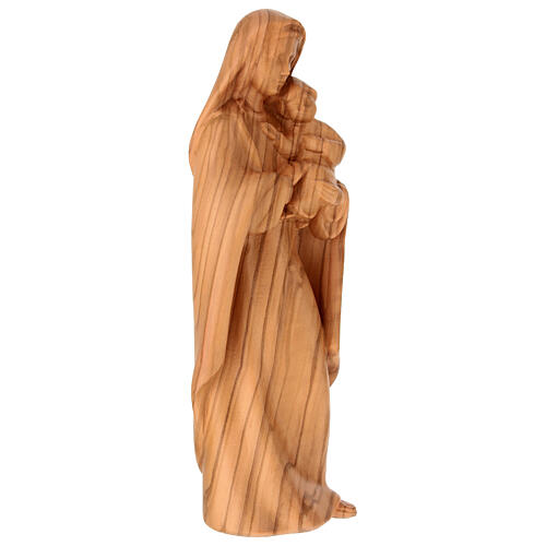 Statue Vierge à l'Enfant en bois d'olivier Val Gardena 2