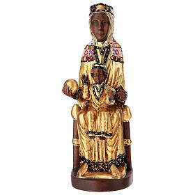 Madonna di Montserrat  statua legno colorata Val Gardena