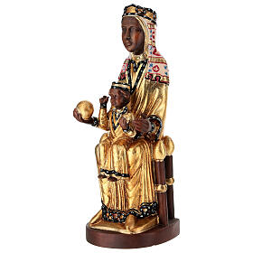 Madonna di Montserrat  statua legno colorata Val Gardena