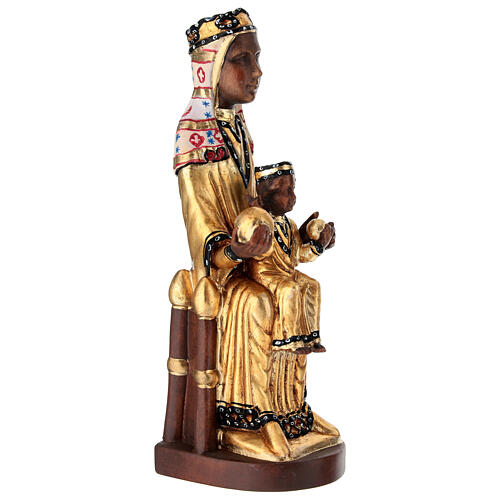 Madonna di Montserrat  statua legno colorata Val Gardena 3