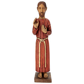 Sacré-Cœur de Jésus style gothique sobre bois Monastère de Bethléem 60 cm