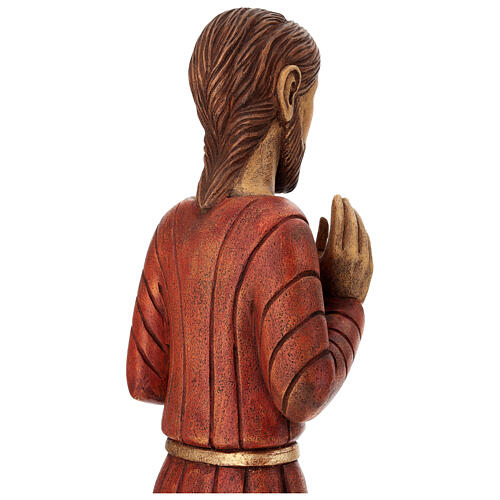 Sacré-Cœur de Jésus style gothique sobre bois Monastère de Bethléem 60 cm 8