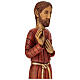 Sacré-Cœur de Jésus style gothique sobre bois Monastère de Bethléem 60 cm s6