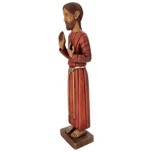 Sacro Cuore di Gesù semplice stile gotico Bethléem legno 60 cm 3