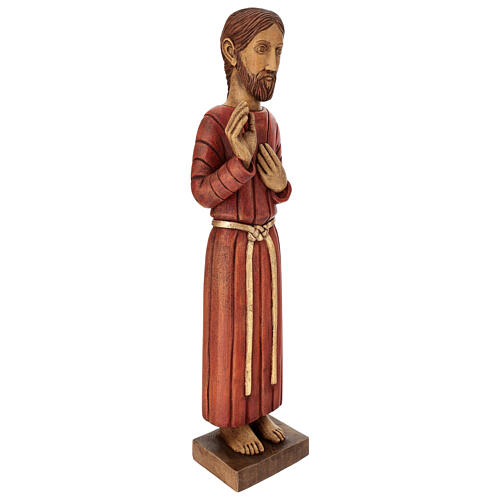 Sacro Cuore di Gesù semplice stile gotico Bethléem legno 60 cm 5